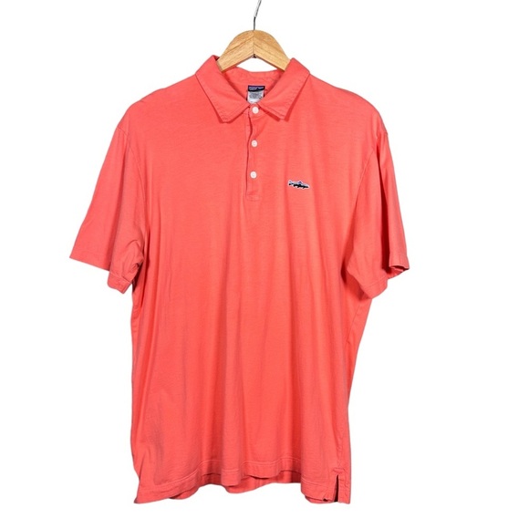 PATAGONIA Trout Fitz Roy Organic Cotton Jersey Polo Shirt - Picture 4 of 9